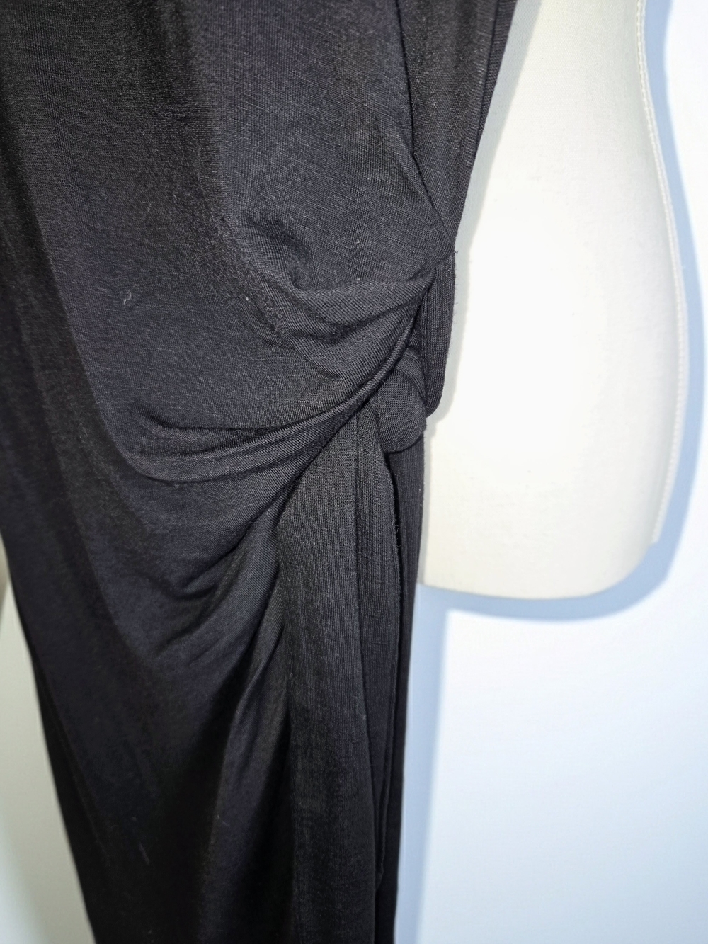 Boston Proper Black Dress with Side Knot Detail Women's Size Small - Picture 2 of 10